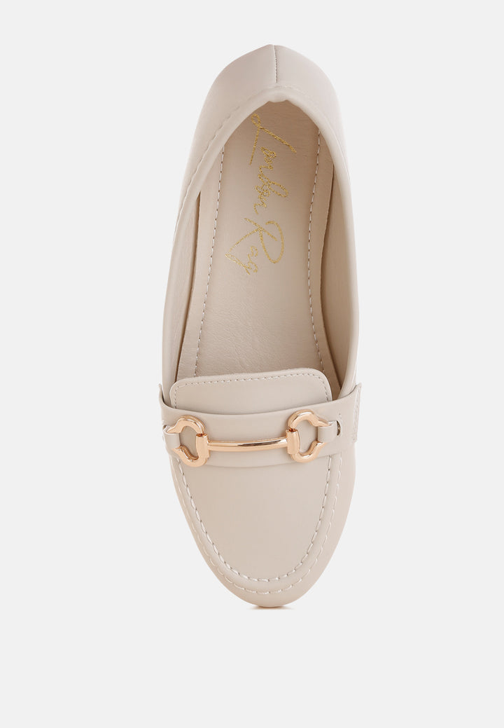 pingle horsebit faux leather loafers#color_cream