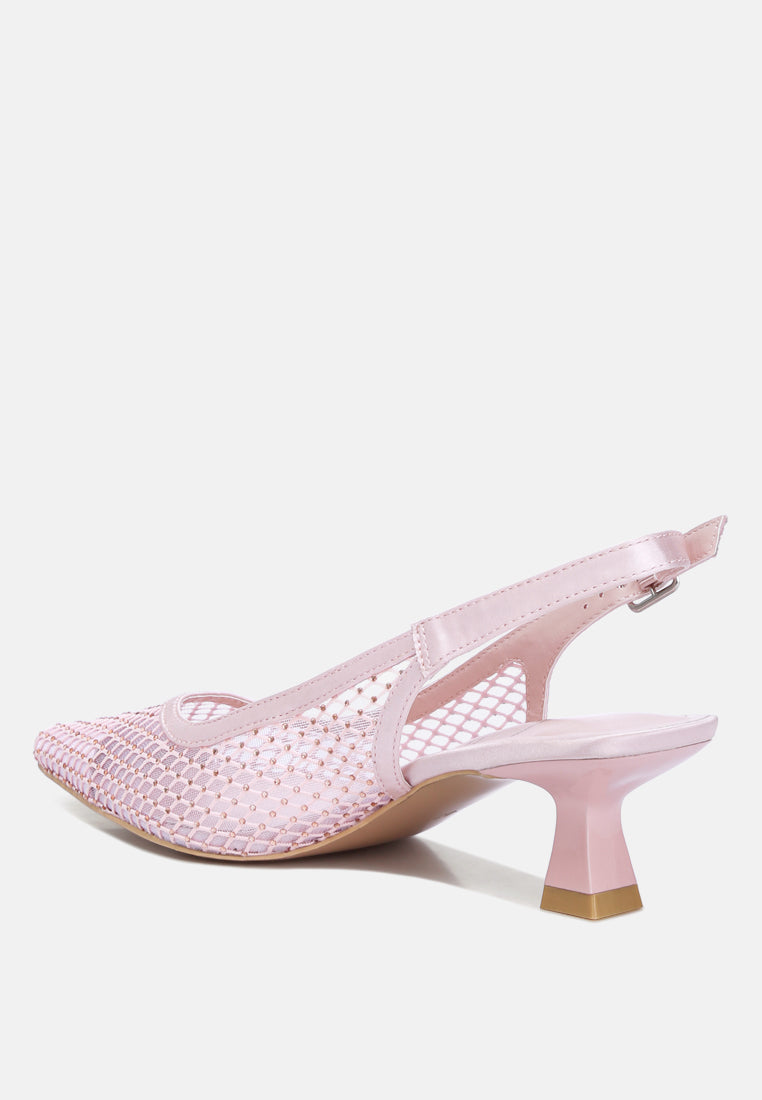 rhinestone slingback mules by ruw#color_pink