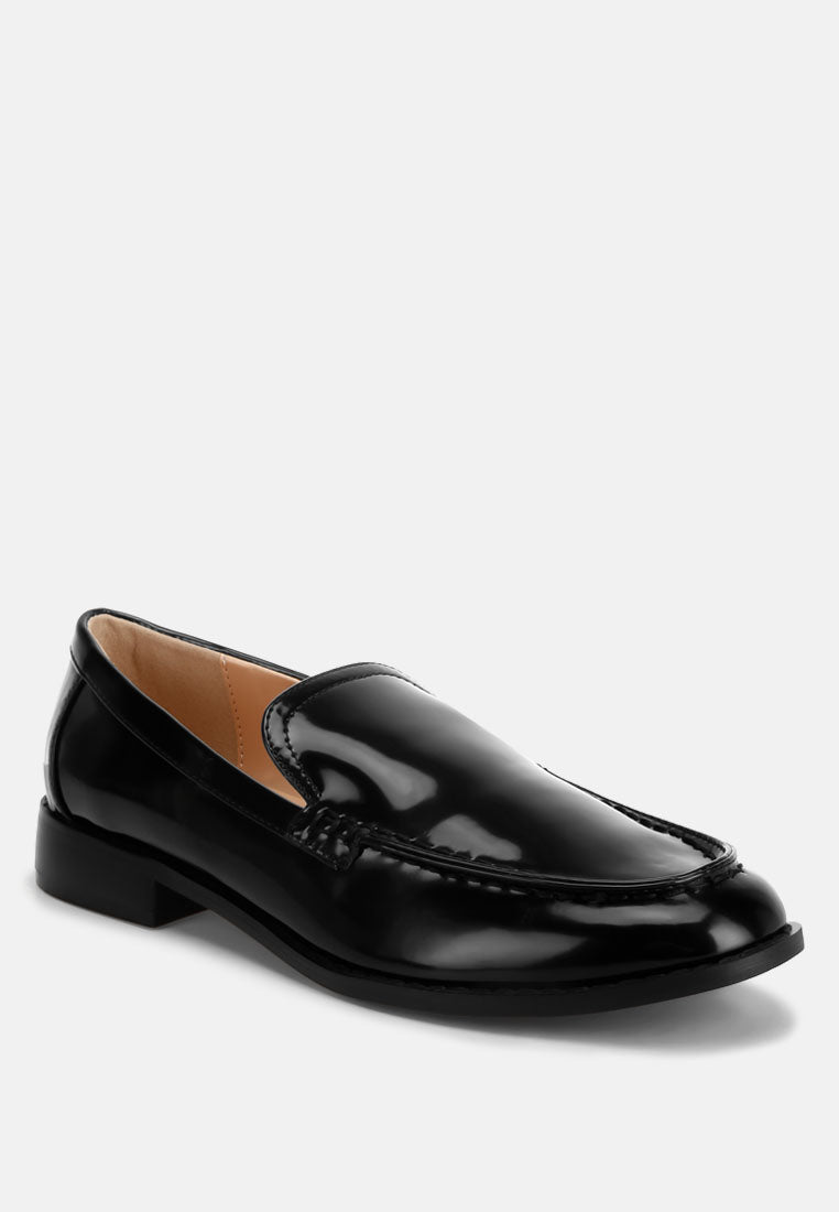 pleather stacked heel loafers#color_black