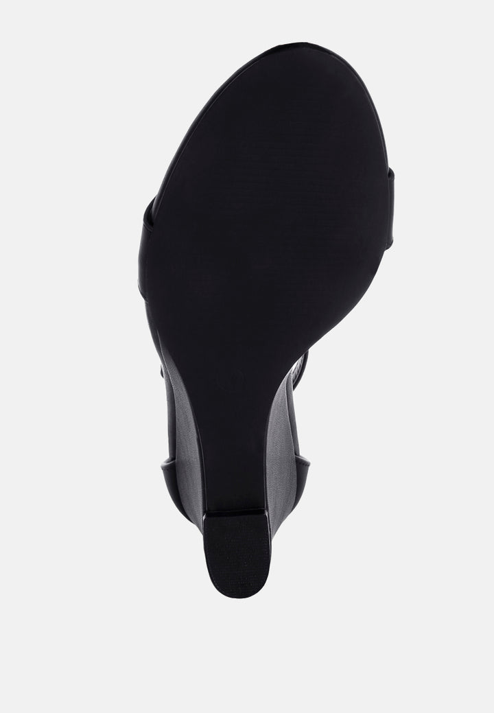 pobora genuine leather slim wedge heel sandals#color_black