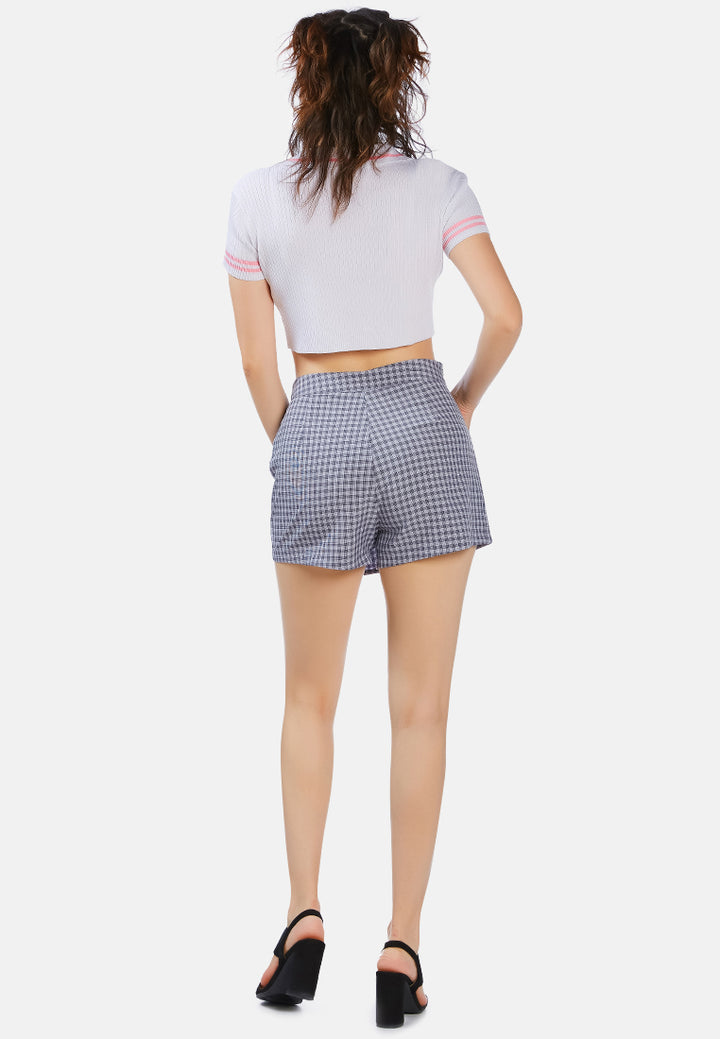 pocket of candies chequered skort#color_baby-blue