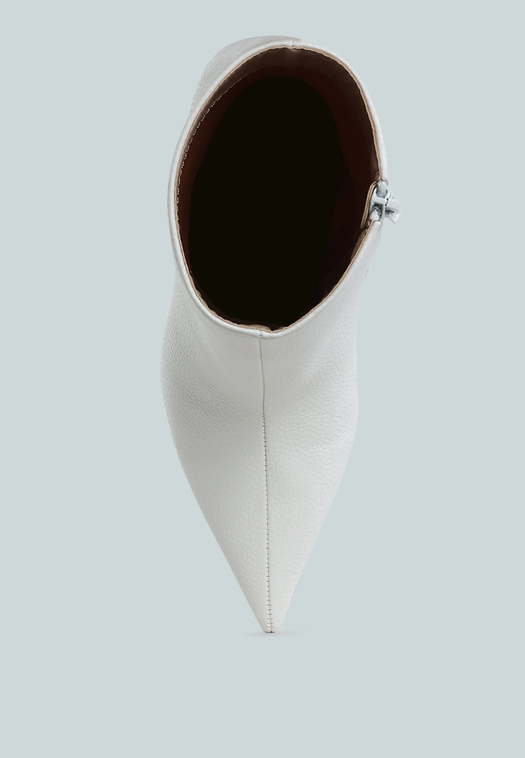 pointed toe ankle boots by mode#color_white