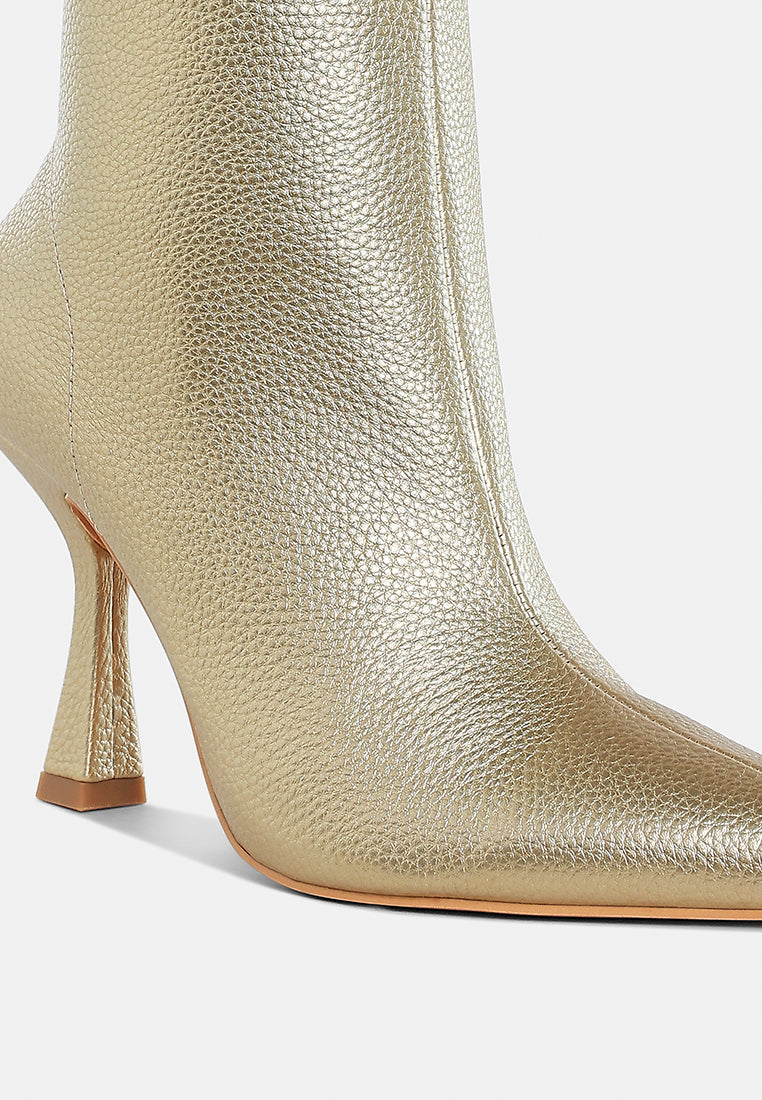 pointed toe ankle boots by mode#color_gold
