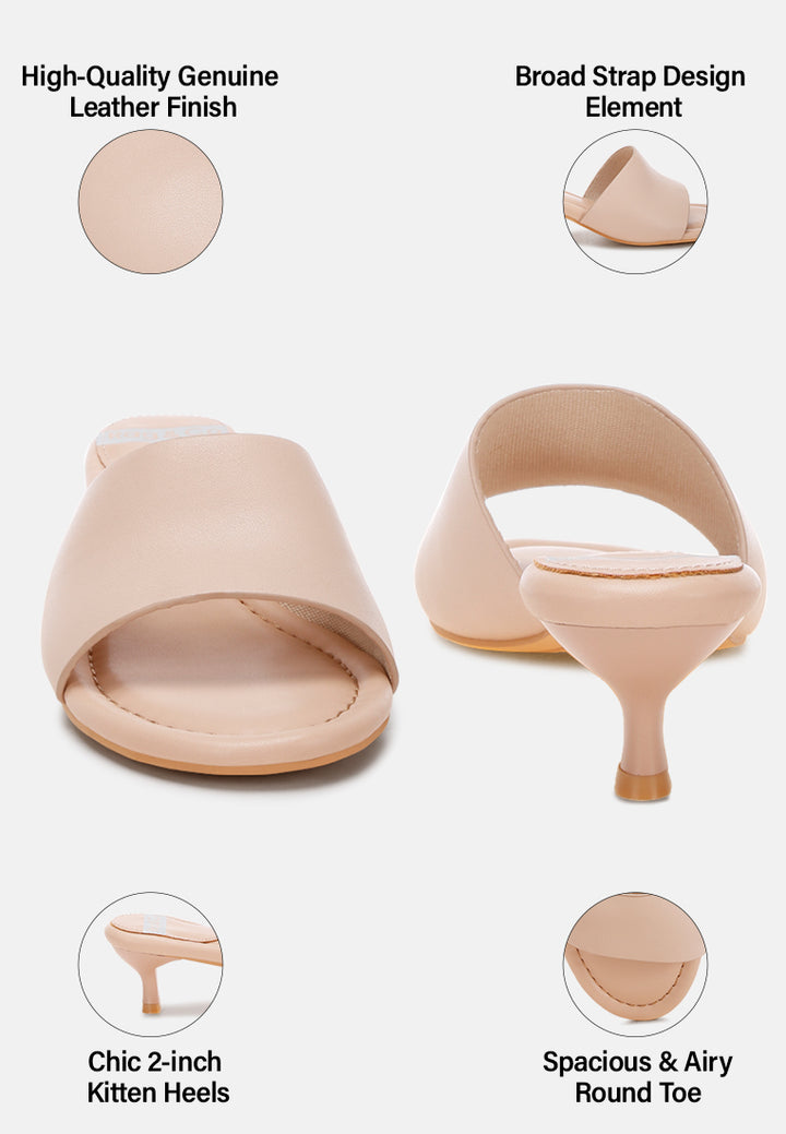 Vizzini Kitten Heel Sandals#color_beige Genuine Leather