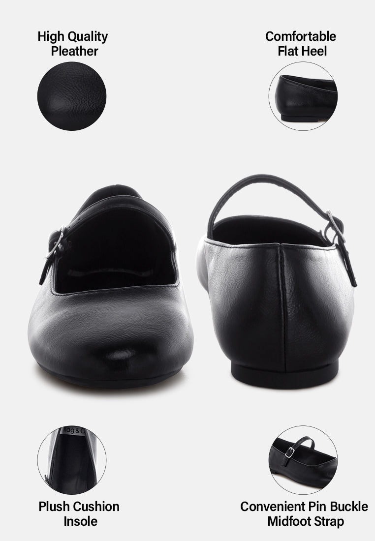 humbal mary jane flats#color_black-metallic-faux-leather