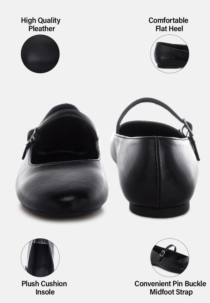 humbal mary jane flats#color_black-metallic-faux-leather