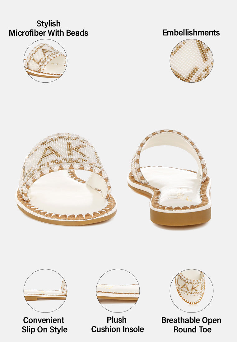 hot hub beaded lake como flat slip ons#color_beige