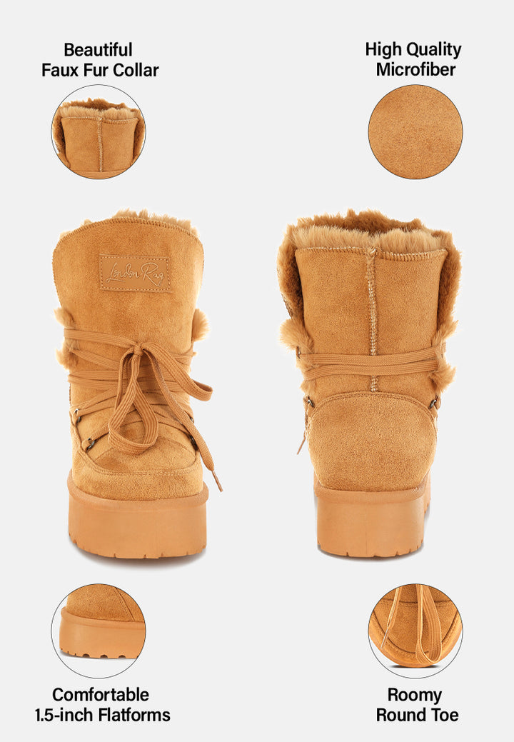 noaya chunky faux fur snow boots#color_tan