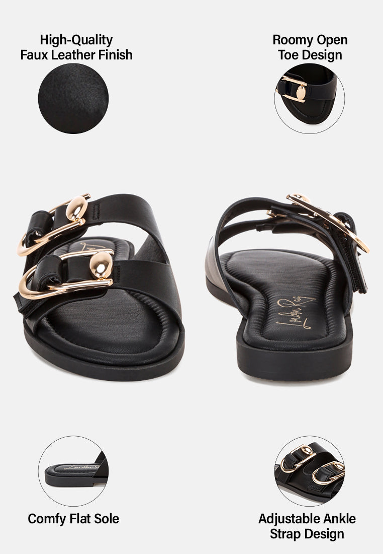 amahi dual strap slip-on flats by ft#color_black