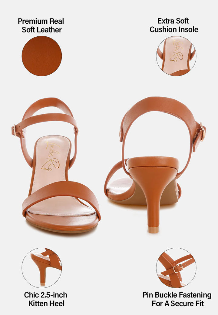 pin buckle kitten heel sandals by ft#color_tan