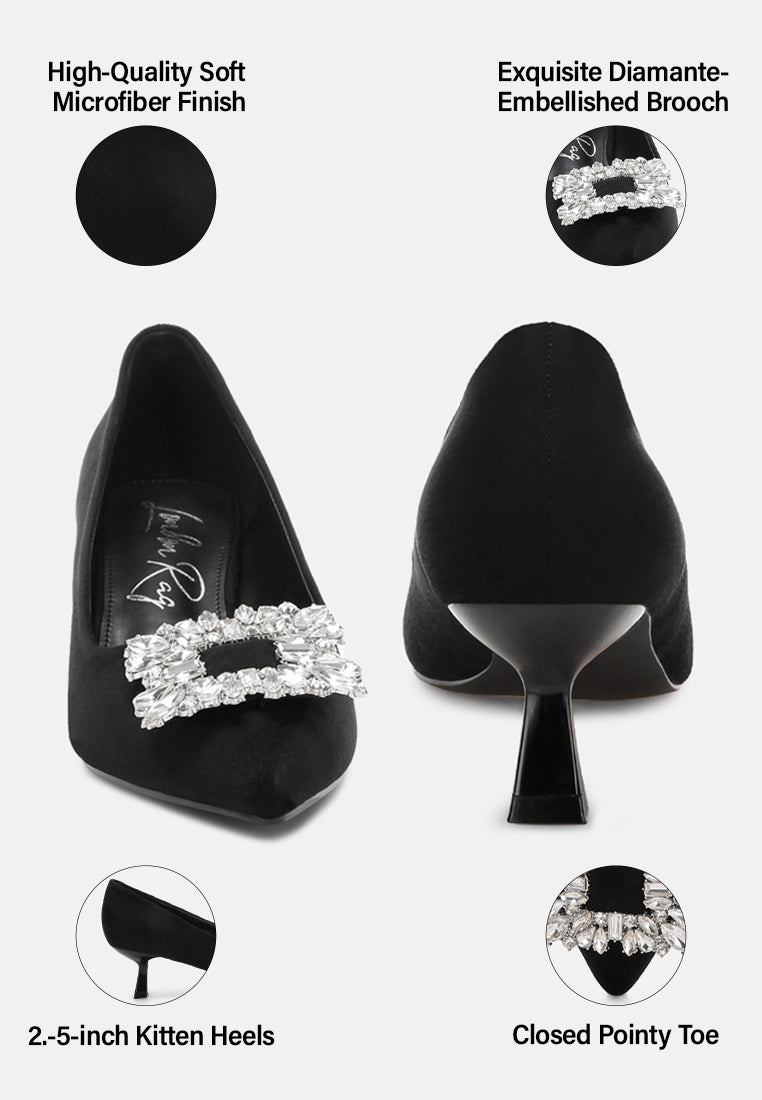 peyton brooch-embellished heel pumps#color_black-suede
