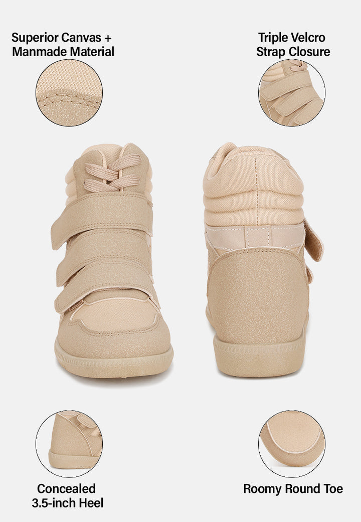 hidden wedge high-top sneakers by ruw#color_taupe
