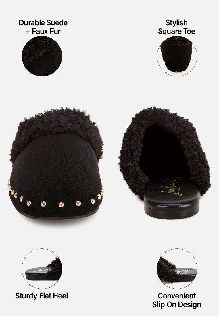 obsidian studded soft slip-on mules#color_black