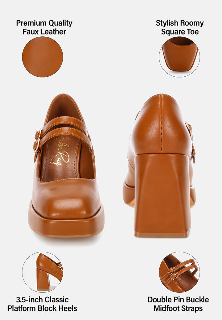cabota dual buckle chunky heel sandals#color_tan-smooth