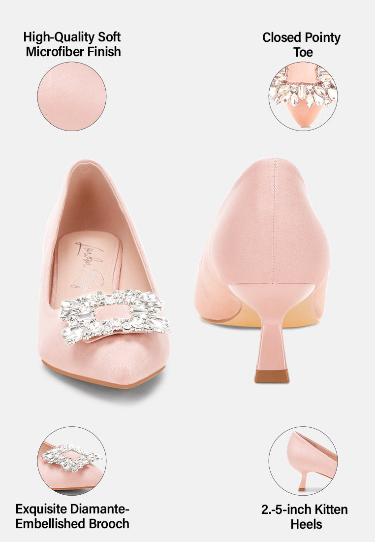 peyton brooch-embellished heel pumps#color_pink-suede