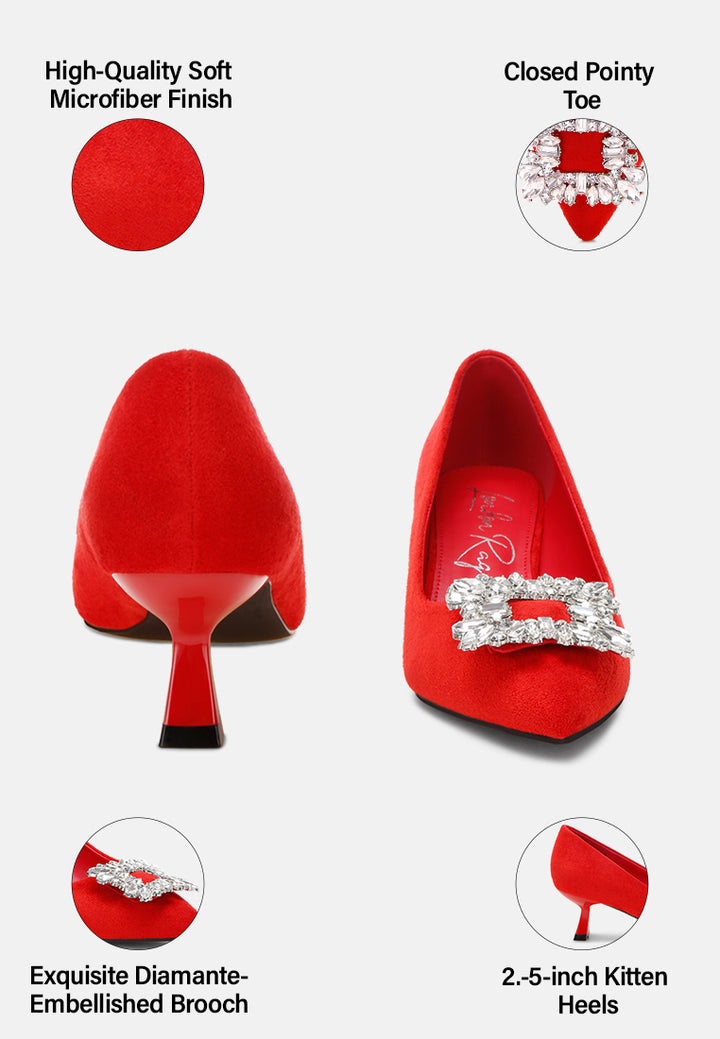 peyton brooch-embellished heel pumps#color_red-suede