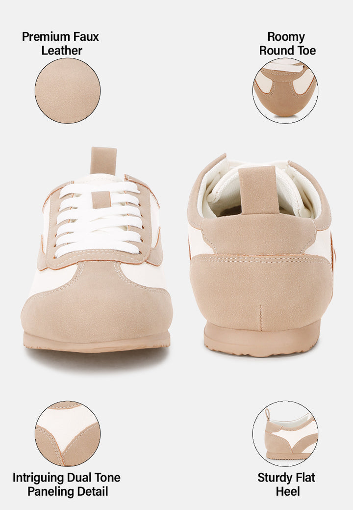 moomba classic lace-up flat Sneakers#color_beige