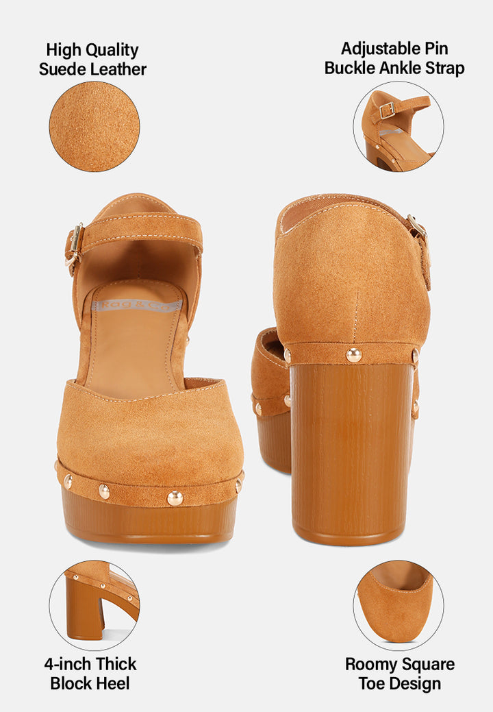 maison pin buckle ankle strap heels#color_tan