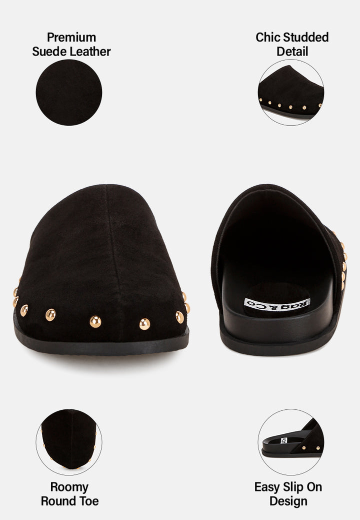 zidiya stud embellished slip ons by ft#color_black