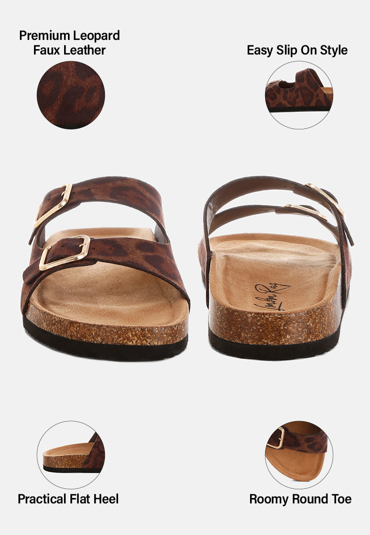 gloriosa the double strap slide sandals#color_leopard-nubuck-faux-leather