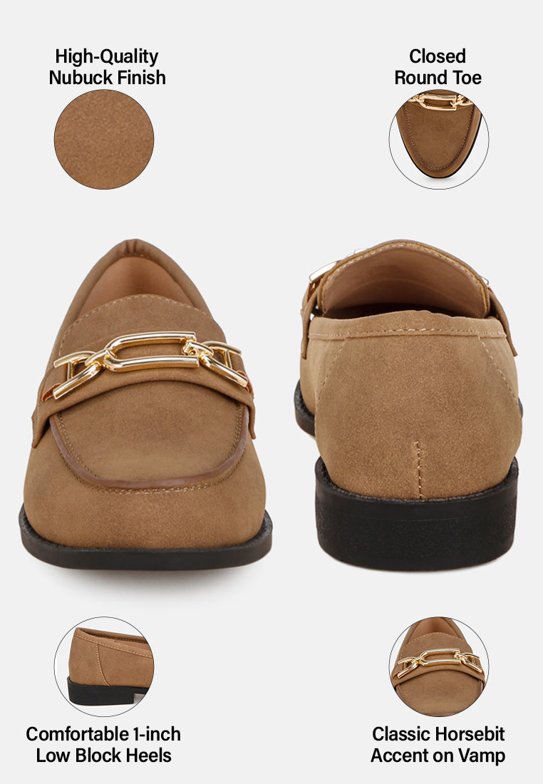 maribel horsebit detail loafers#color_taupe-suede