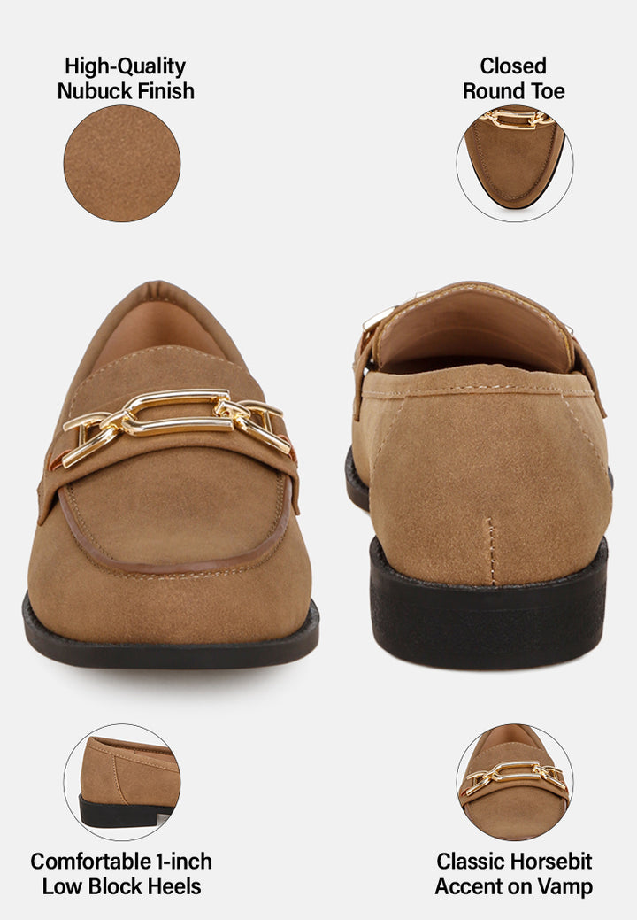 maribel horsebit detail loafers#color_taupe-suede