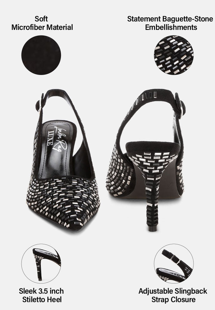 lutina rhinestones embellished slingback sandals#color_black