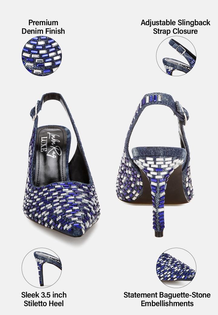 lutina rhinestones embellished slingback sandals#color_denim