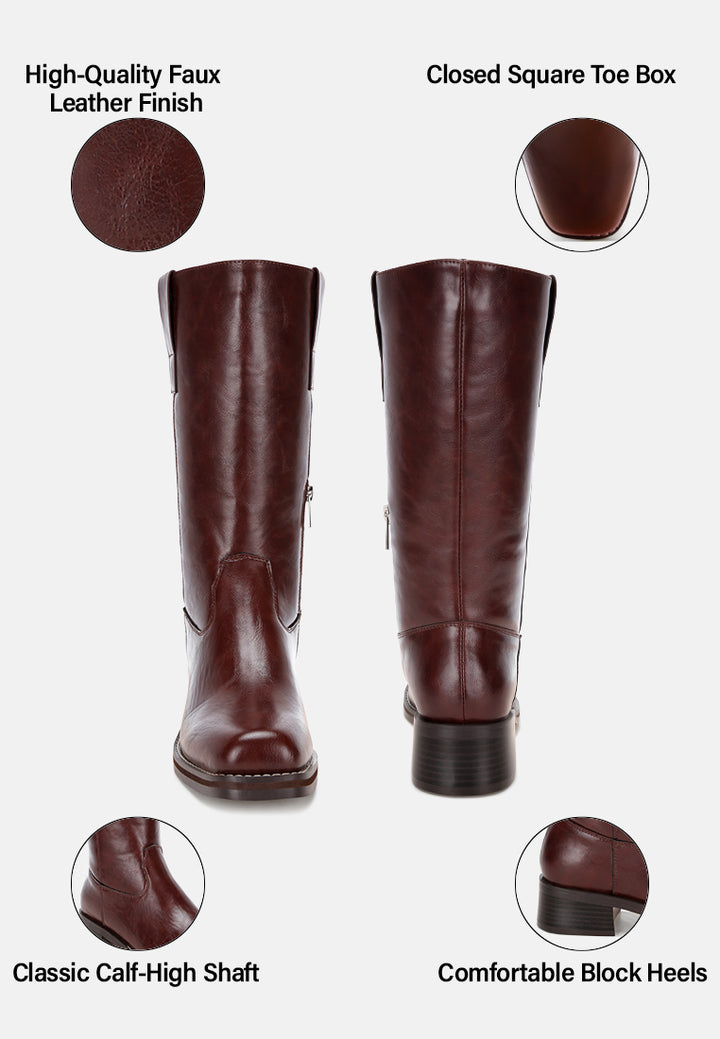 Basala Paneling Detail Boots#color_brown