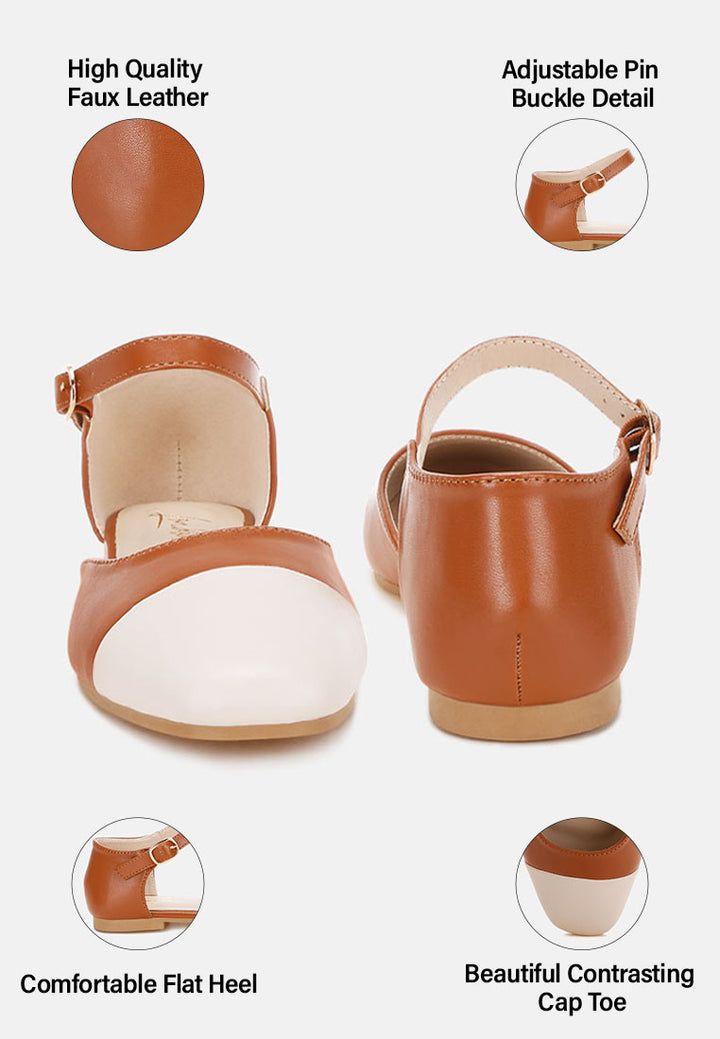 Montclair Two Tone Flat Sandals#color_tan-smooth