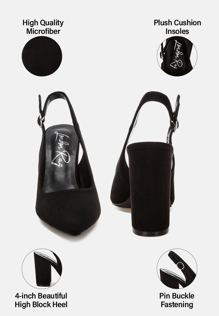omaga pin buckle slingback heels#color_black-suede