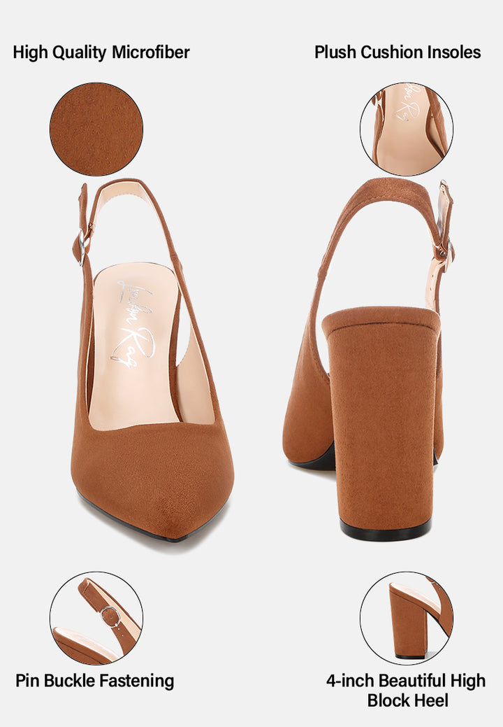 omaga pin buckle slingback heels#color_brown-suede