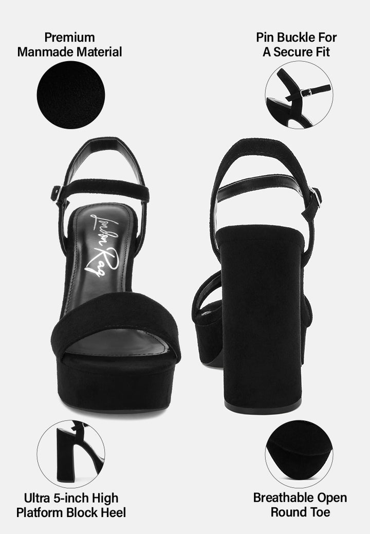 Tacones en bloque con plataforma y hebilla lilasta#color_black-suede