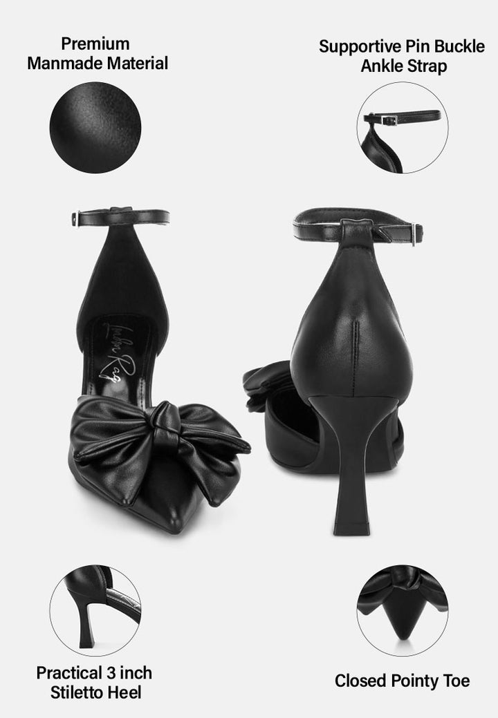 Tacones de aguja con detalle de lazo Papave#color_black-smooth