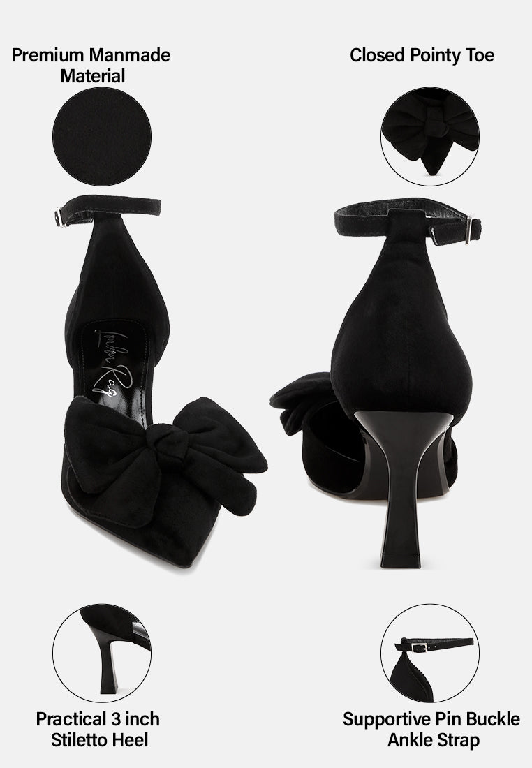 Tacones de aguja con detalle de lazo Papave#color_black-suede