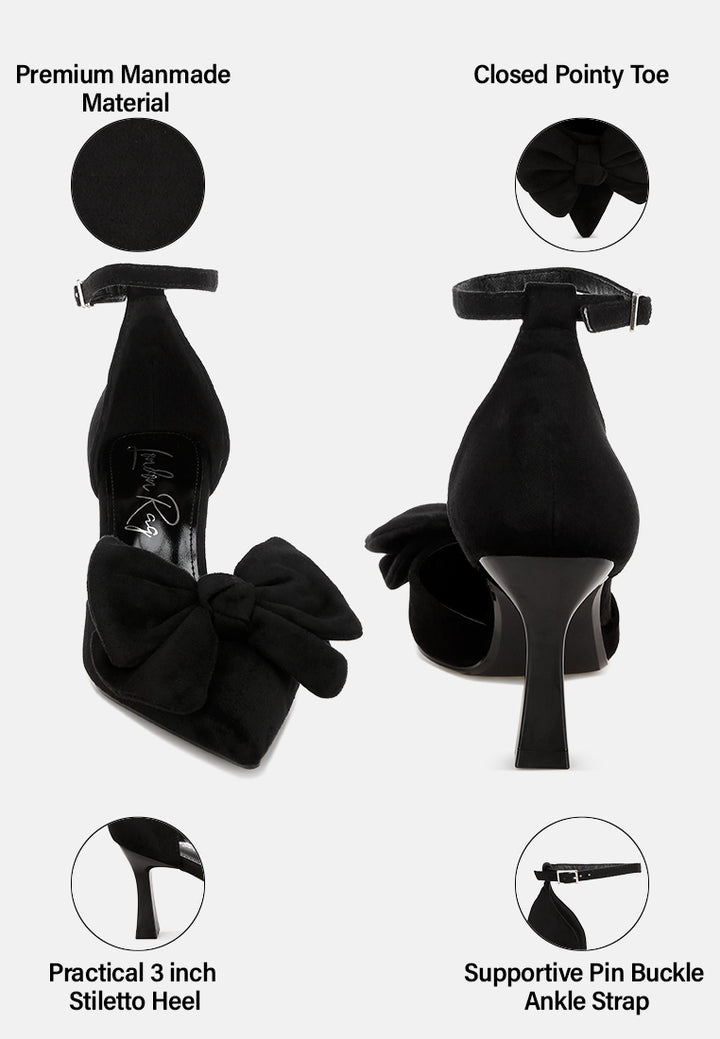 Tacones de aguja con detalle de lazo Papave#color_black-suede