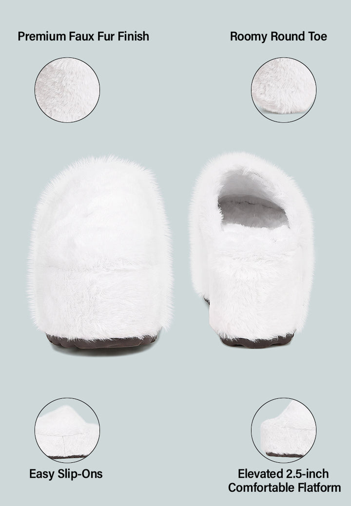 Walkwave Flatform Heel Slip Ons#color_snow-white