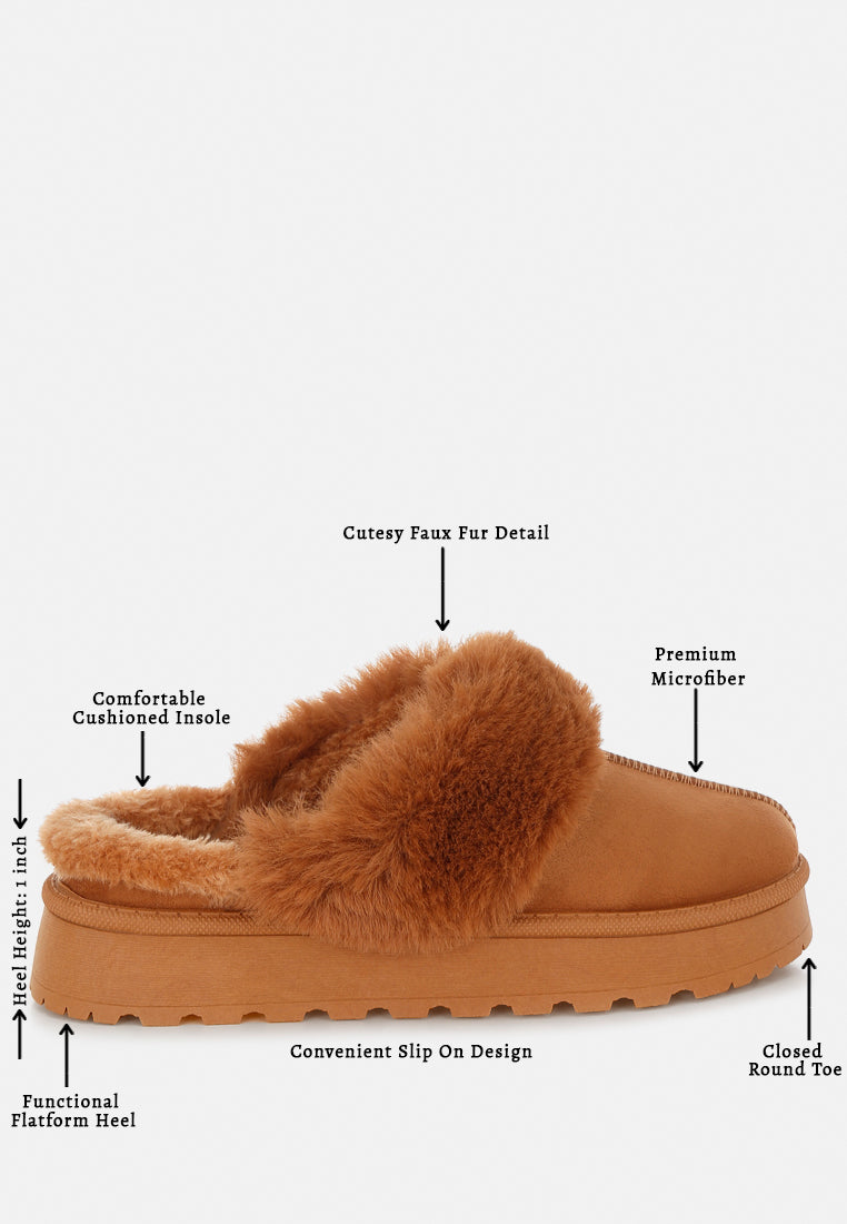 portho faux fur slip ons#color_tan