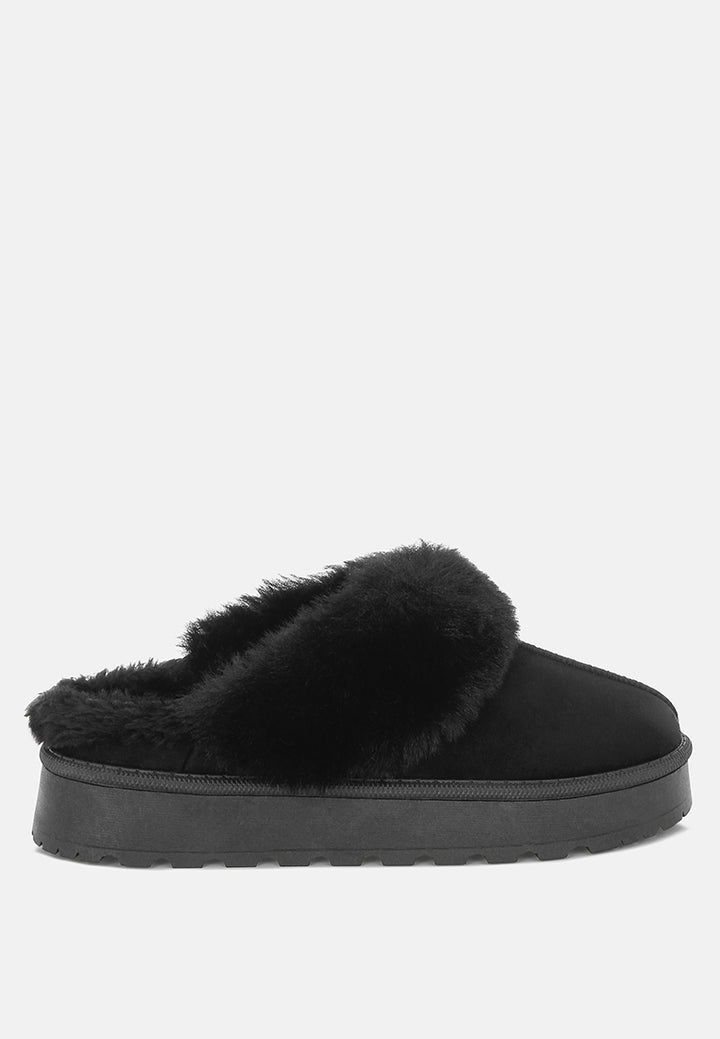 portho faux fur slip ons#color_black