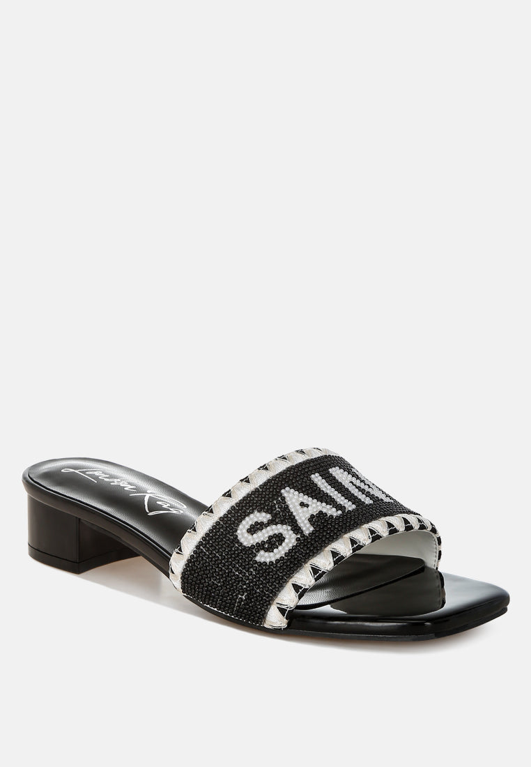 poshta saint tropez beaded slip-on heels by ruw#color_black