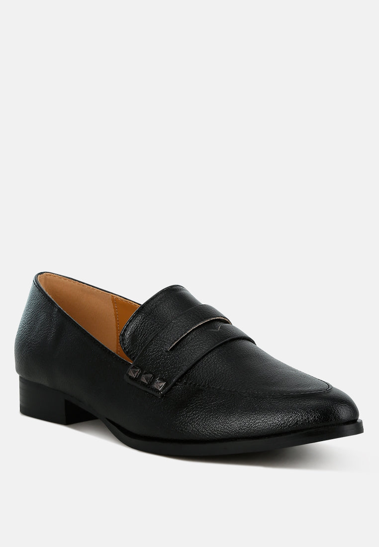 mocasines potania con tira penny metalizada
#color_black