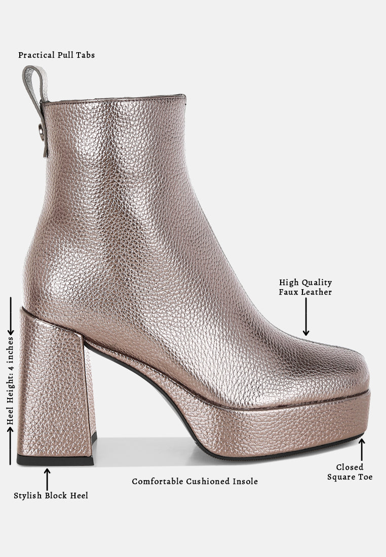poulin metallic faux leather chelsea boots#color_pewter
