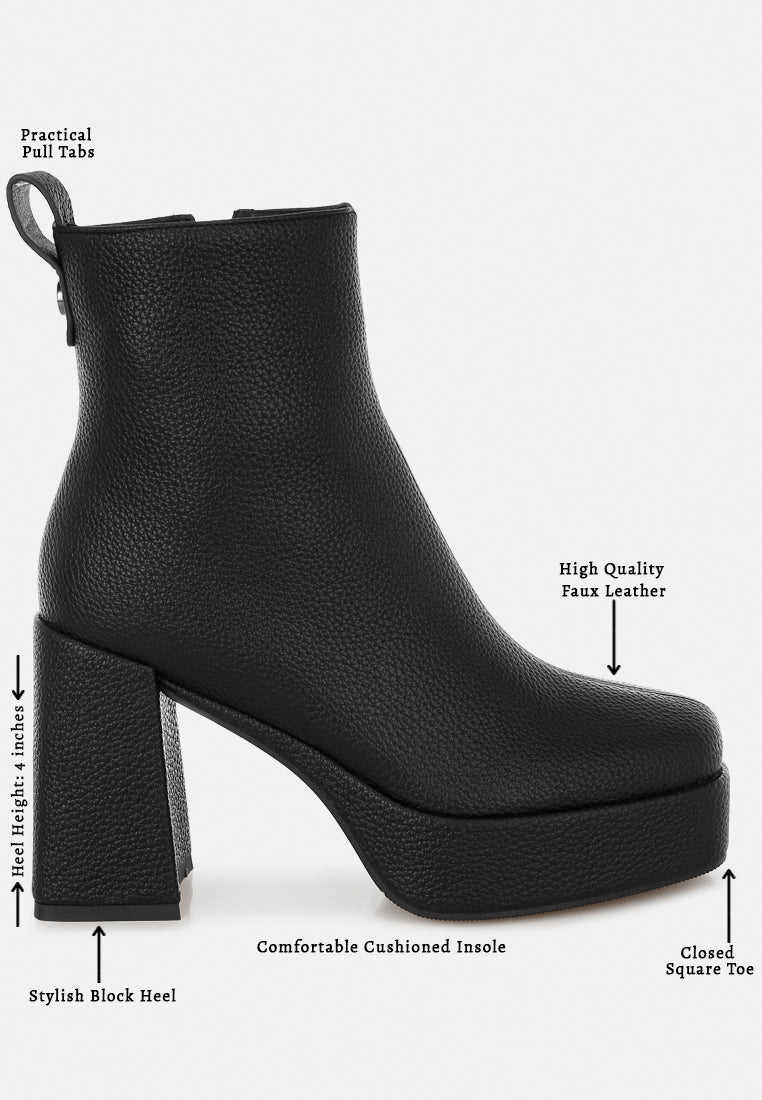 poulin faux leather chelsea boots#color_black