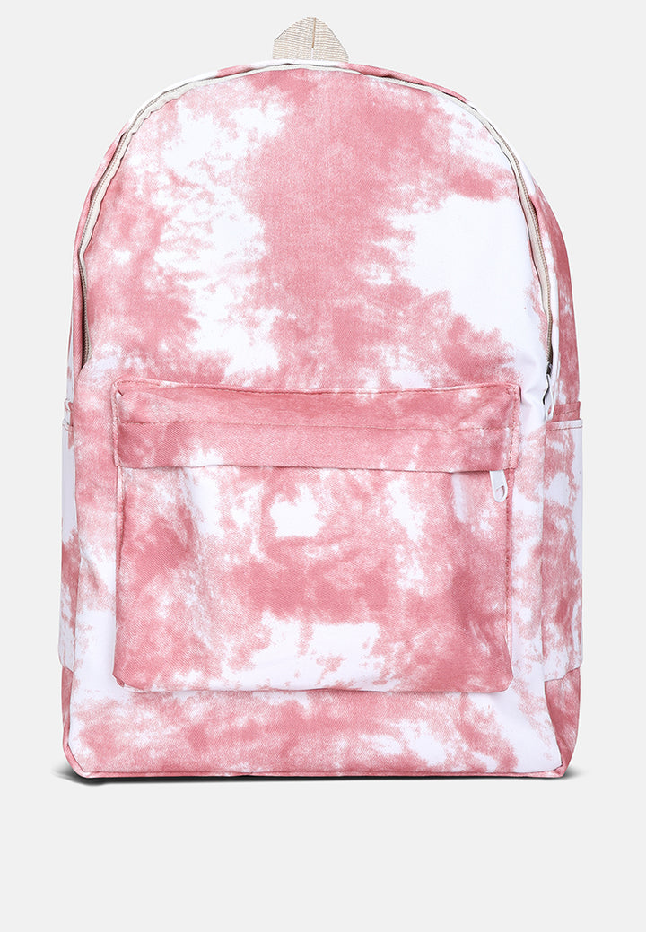 printed casual backpack#color_pink