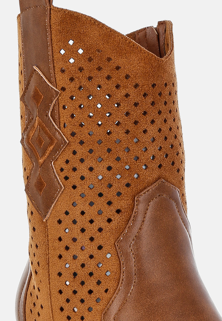 prosia woven cowboy boots by ft#color_tan