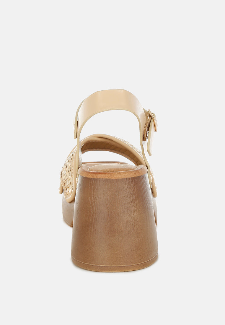 qasa studded raffia clog sandals by mode#color_natural