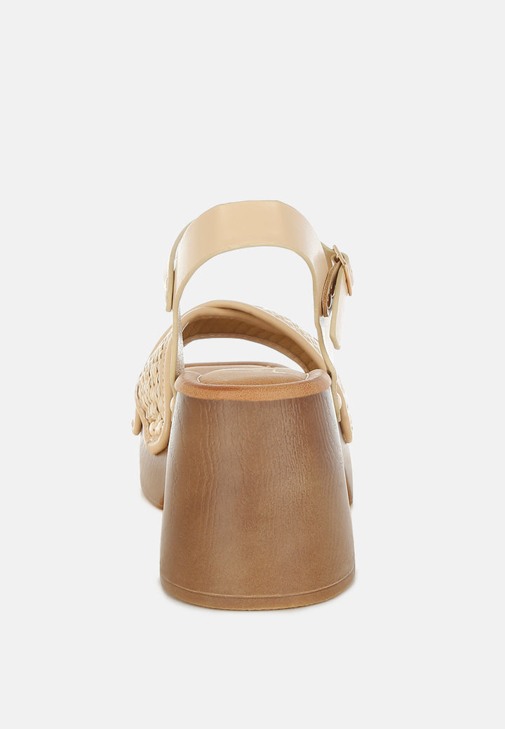 qasa studded raffia clog sandals by mode#color_natural