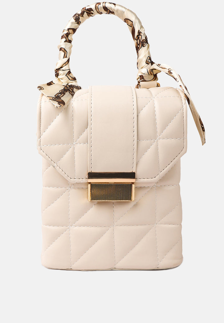 quilted faux leather bucket handbag#color_off-white