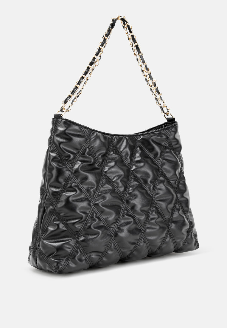 quilted hobo bag by ruw#color_black