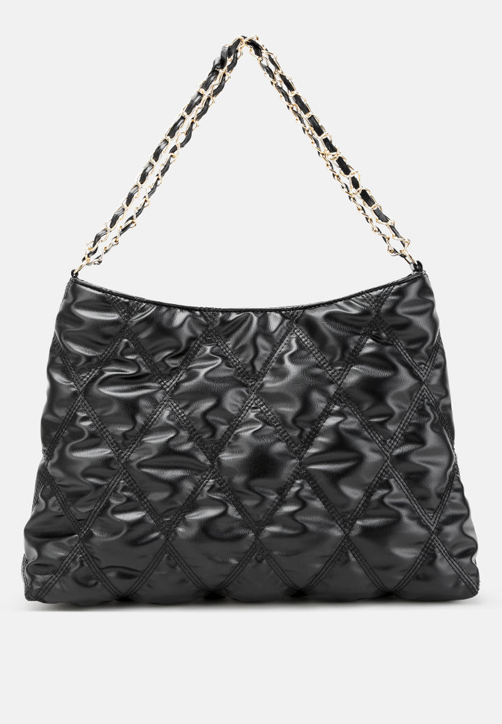 quilted hobo bag by ruw#color_black